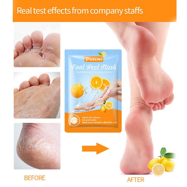 Putimi Orange Exfoliating Foot Mask 1 Pair /38g - Karout Online -Karout Online Shopping In lebanon - Karout Express Delivery 