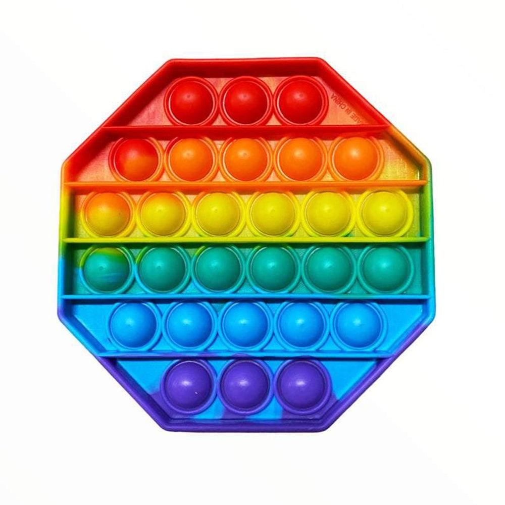Fidget Octagon Rainbow Color Pop It / PO-9 - Karout Online -Karout Online Shopping In lebanon - Karout Express Delivery 