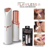 Flawless Usb Rechargeable Painless Facial Hair Remover Shaver (White And Gold) - Karout Online