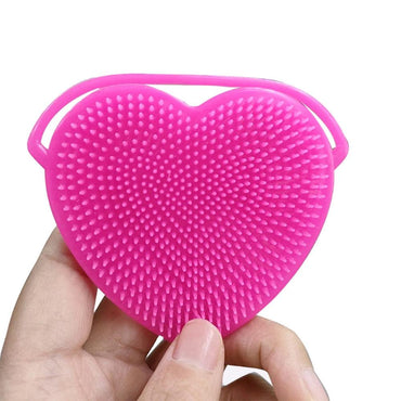 Heart Shape Silicone Double Sided Facial Cleansing Brush - Karout Online -Karout Online Shopping In lebanon - Karout Express Delivery 