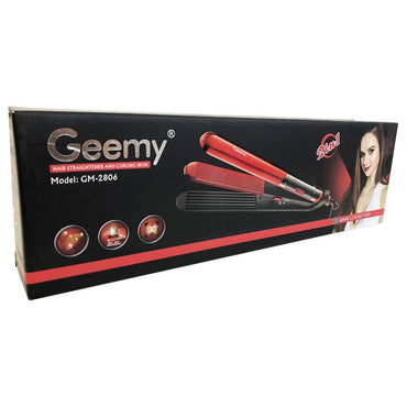 Geemy 2 in1 Hair Straighter And Curling Iron / K-21 - Karout Online -Karout Online Shopping In lebanon - Karout Express Delivery 