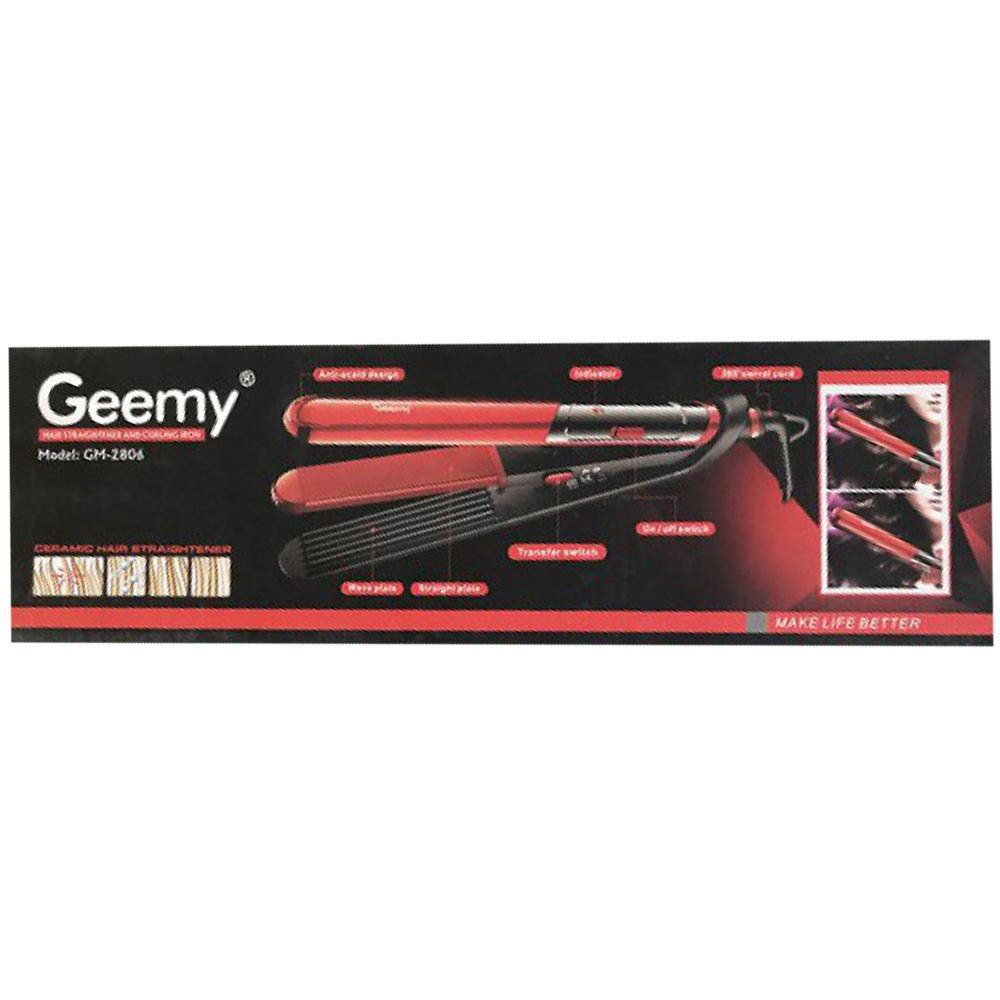 Geemy 2 in1 Hair Straighter And Curling Iron / K-21 - Karout Online -Karout Online Shopping In lebanon - Karout Express Delivery 