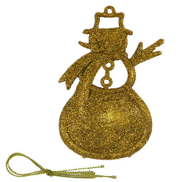 Christmas Glitter Snowman Tree Decoration (2 Pcs) - Karout Online -Karout Online Shopping In lebanon - Karout Express Delivery 