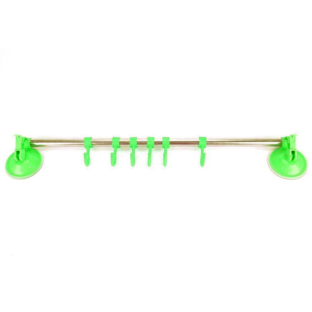 Strong Wall Attachable 6 Hooks Multifunction Hanger with Suction Cup - Karout Online -Karout Online Shopping In lebanon - Karout Express Delivery 