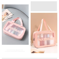 **(NET)**Multifunction Portable Large Capacity Pu Frosted Waterproof Cosmetic Bag / KC22-235 / kc23-209