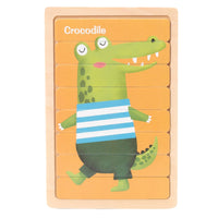 Wooden Puzzle Pattern Block Classification and Stacking Toys