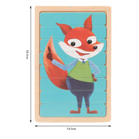 Wooden Puzzle Pattern Block Classification and Stacking Toys