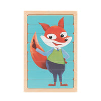 Wooden Puzzle Pattern Block Classification and Stacking Toys