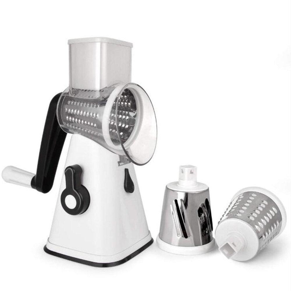 Manual Tabletop Drum Grater, 3 in 1 Rotary Shredder Slicer Grinder - CY-806 - Karout Online -Karout Online Shopping In lebanon - Karout Express Delivery 