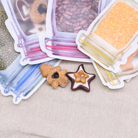 Reusable Plastic Mason Jar Zipper Bags Ziplock Home Saver Storage 10  Bags