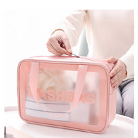 **(NET)**Multifunction Portable Large Capacity Pu Frosted Waterproof Cosmetic Bag / KC22-236 / 2106