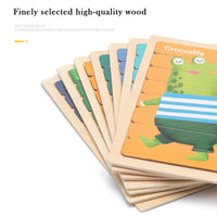 Wooden Puzzle Pattern Block Classification and Stacking Toys