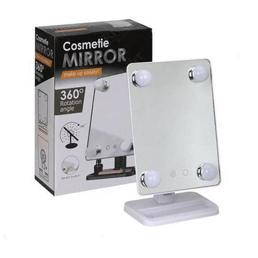 Makeup Mirror, 360 ° Rotating Mirror 4xLED, x10 - Cosmetic Mirror - Karout Online -Karout Online Shopping In lebanon - Karout Express Delivery 