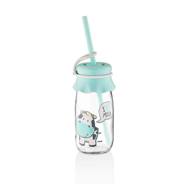 Hane Milkie Milk Bottle 250cc with Straw - Karout Online -Karout Online Shopping In lebanon - Karout Express Delivery 