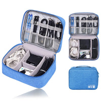 **(NET)**Travel Cable Bag Portable Digital USB Gadget Organizer Charger Wires Cosmetic Zipper Storage Pouch Kit Case