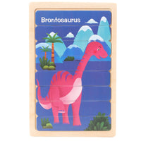 Wooden Puzzle Pattern Block Classification and Stacking Toys