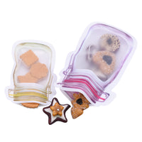 Reusable Plastic Mason Jar Zipper Bags Ziplock Home Saver Storage 10  Bags
