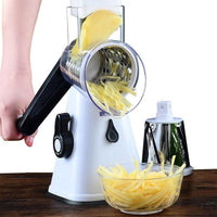 Manual Tabletop Drum Grater, 3 in 1 Rotary Shredder Slicer Grinder - CY-806 - Karout Online -Karout Online Shopping In lebanon - Karout Express Delivery 