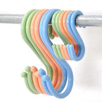 **NET**Multi-purpose Kitchen Plastic Hanging Hook S Shape Closet Organizer Handbag Holder 4 pcs