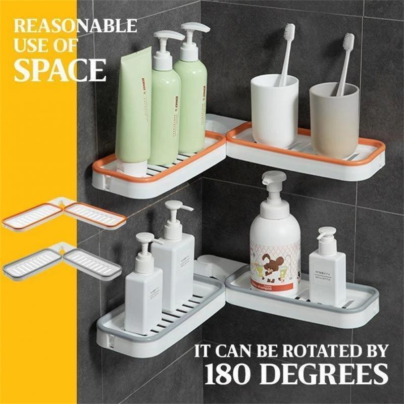 **NET**Bathroom Corner Punch-Free Rack Shampoo Storage Rack Holder with Suction Cup / 891231