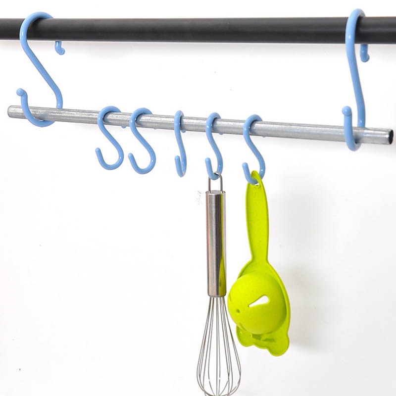 **NET**Multi-purpose Kitchen Plastic Hanging Hook S Shape Closet Organizer Handbag Holder 4 pcs