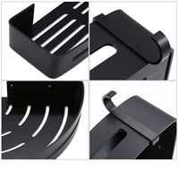 **(NET)**Bathroom Shelf Organizer Shower Storage Rack Black Corner Shelves Aluminum