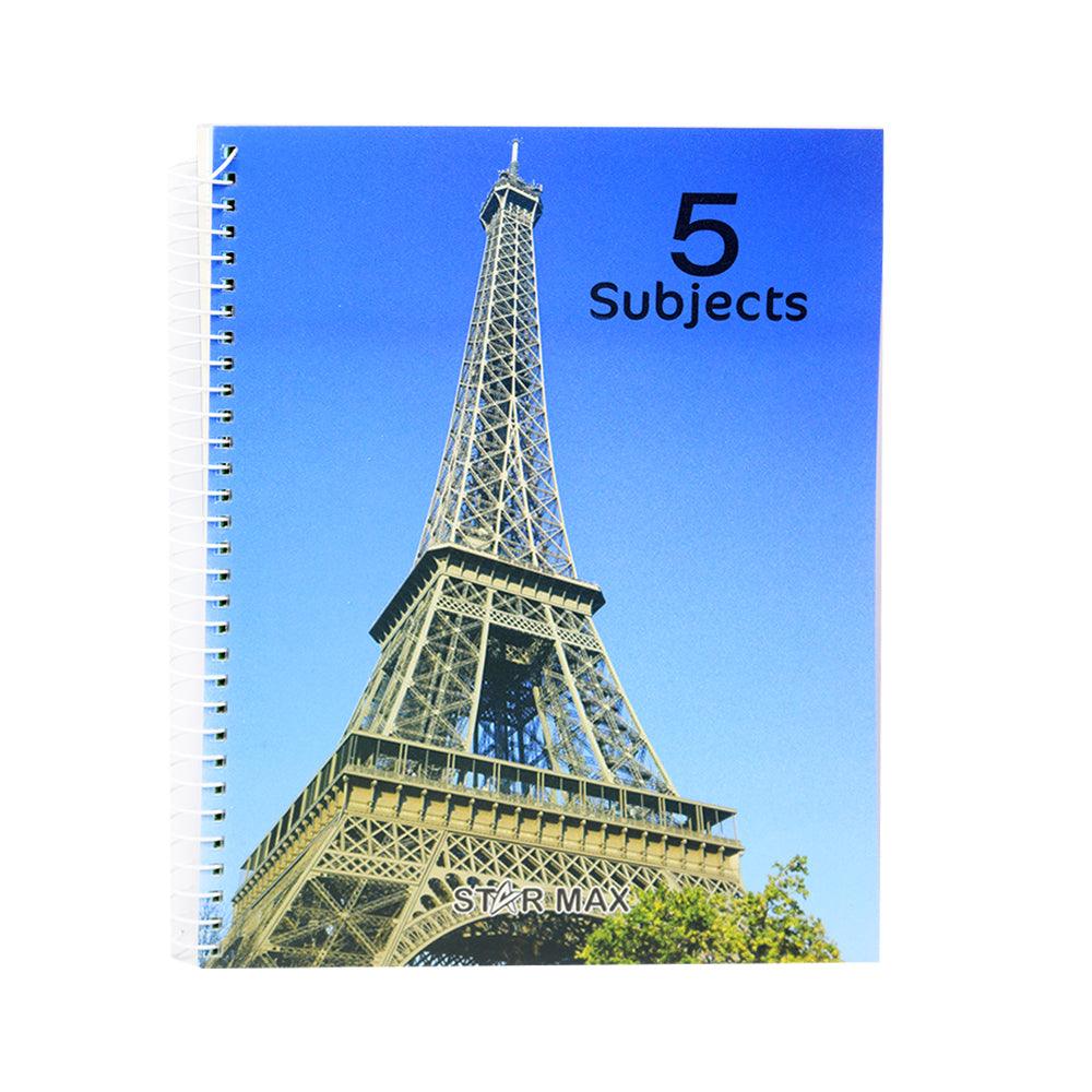 Star Max 5 subjects Copybook A5 - 120 sheets - 240 pages - Seyes - Karout Online -Karout Online Shopping In lebanon - Karout Express Delivery 