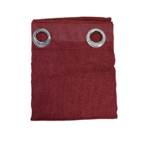 Window Curtain 140 x 260 cm with Steel Rings Burgundy 1 pc.