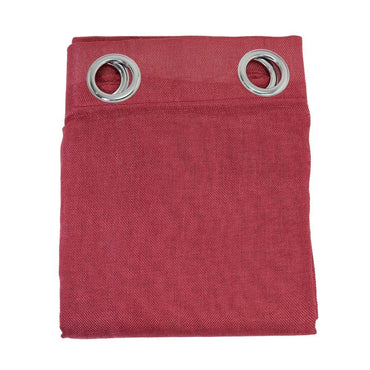 Window Curtain 140 x 260 cm with Steel Rings Burgundy 1 pc.