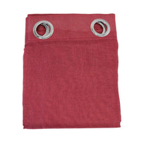 Window Curtain 140 x 260 cm with Steel Rings Burgundy 1 pc.