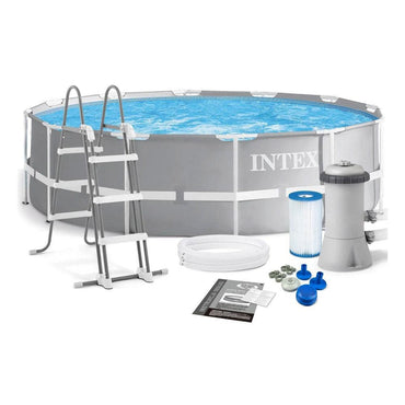 INTEX 26716NP - Prism Frame Round Pool 366 x 99 cm With Filter - Karout Online -Karout Online Shopping In lebanon - Karout Express Delivery 