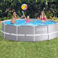 INTEX 26716NP - Prism Frame Round Pool 366 x 99 cm With Filter - Karout Online -Karout Online Shopping In lebanon - Karout Express Delivery 
