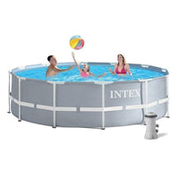 INTEX 26716NP - Prism Frame Round Pool 366 x 99 cm With Filter - Karout Online -Karout Online Shopping In lebanon - Karout Express Delivery 