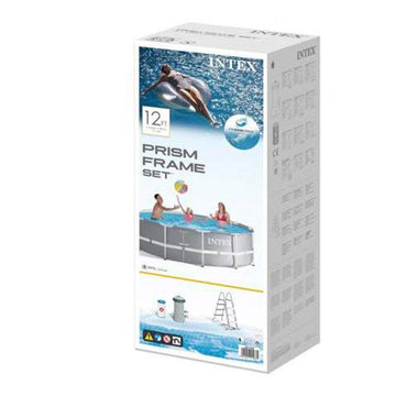INTEX 26716NP - Prism Frame Round Pool 366 x 99 cm With Filter - Karout Online -Karout Online Shopping In lebanon - Karout Express Delivery 