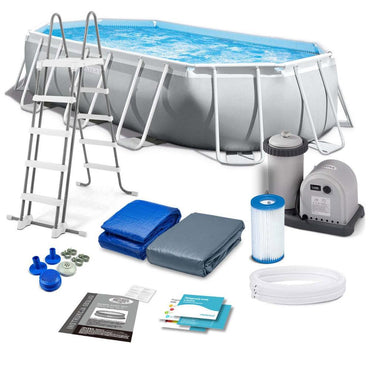 Intex 26796 Tube-Shaped Oval Above Ground Pool 503x274x122cm - Karout Online -Karout Online Shopping In lebanon - Karout Express Delivery 