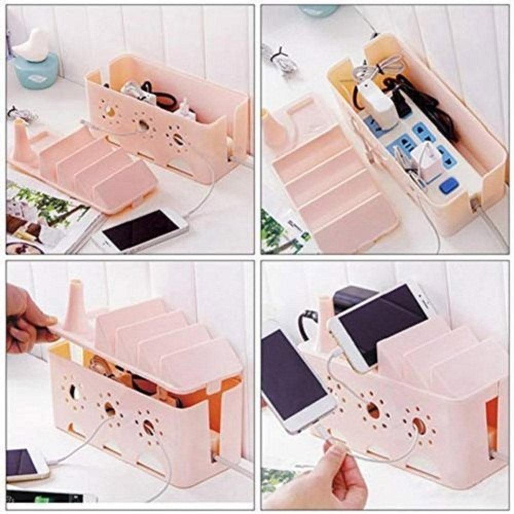 Multi-Functional Wire Box Plastic Storage, Cable Manager Organizer - Karout Online -Karout Online Shopping In lebanon - Karout Express Delivery 