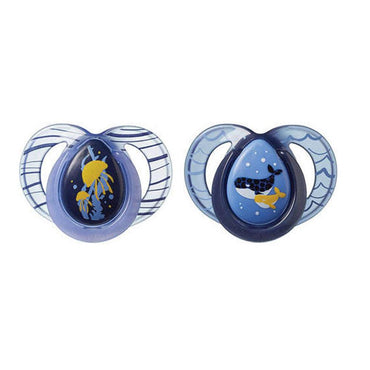 Tommee Tippee 433362 Set Of Closer to Nature Night Time Baby Pacifiers 2 Pcs / 33629 - Karout Online -Karout Online Shopping In lebanon - Karout Express Delivery 