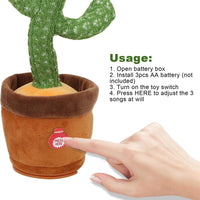 Portable Twisted Music Song Dance Cactus (NET) - Karout Online -Karout Online Shopping In lebanon - Karout Express Delivery 