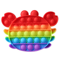 Shop Online Rainbow Crab Pop it Bubble Fidget Toys / KC-274 - Karout Online Shopping In lebanon