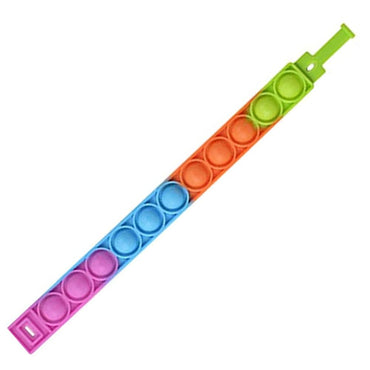 Shop Online Push Pop Bubble Colored Pop It Fidget Toy 20CM Bracelet / KC-281 - Karout Online Shopping In lebanon