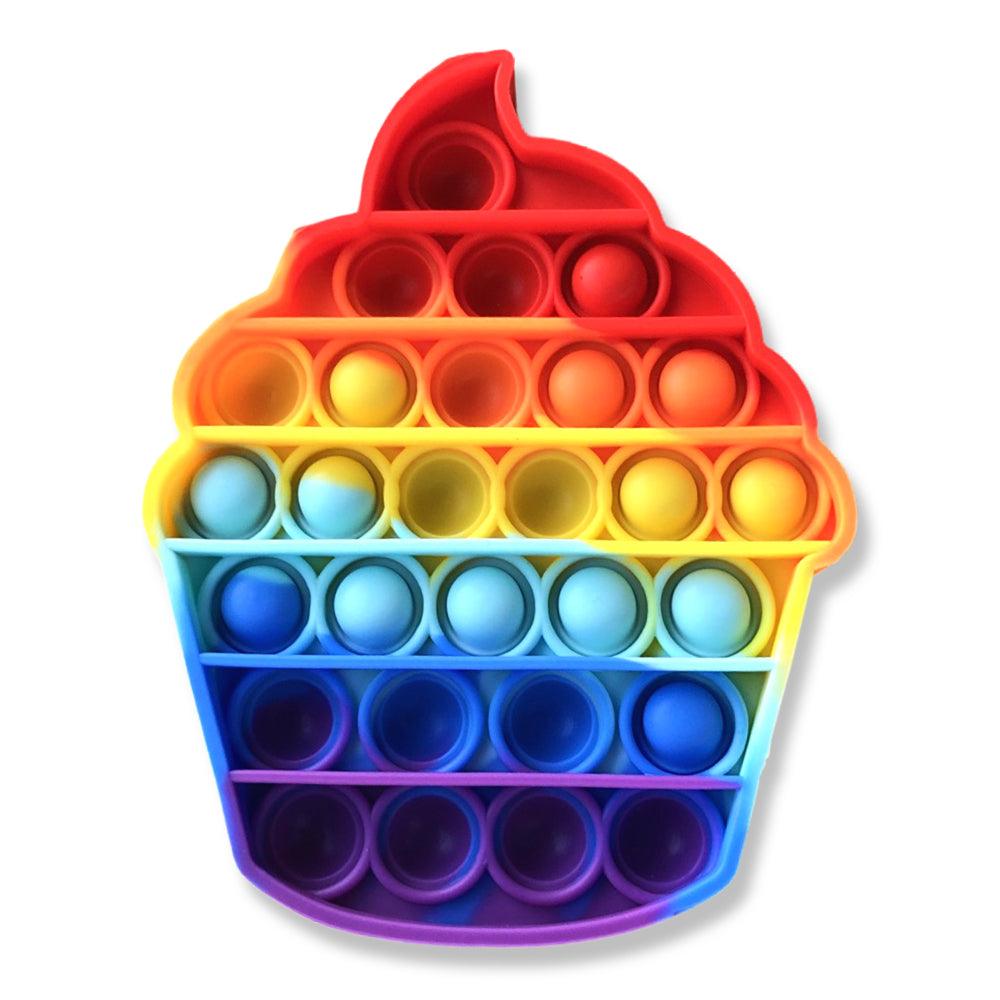 Shop Online Rainbow Cupcake Pop Bubble Fidget Toys / KC-284 - Karout Online Shopping In lebanon