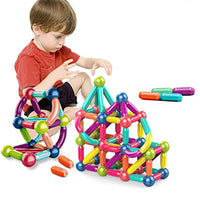 (Net) Magnetic Sticks Toy Set 84 Pcs
