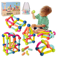 (Net) Magnetic Sticks Toy Set 64 Pcs / KM-12 / 5648 / KL087 / FD64 / 066038