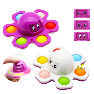 Spinner Pop Face Changing Octopus Fidget Toy
