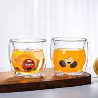 **NET**Double Glass Cup Creative Cartoon Design Cup / 9961409446015