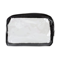 **(NET)** 3 Piece Black Clear Travel Organizer Bags