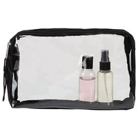 **(NET)** 3 Piece Black Clear Travel Organizer Bags