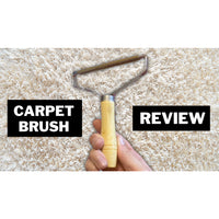 Portable Metal Lint Remover Roller Shaver For Pet Hair ,Carpet, Scraper with Wooden Handle / 6952636852116