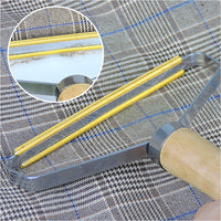 Portable Metal Lint Remover Roller Shaver For Pet Hair ,Carpet, Scraper with Wooden Handle / 6952636852116