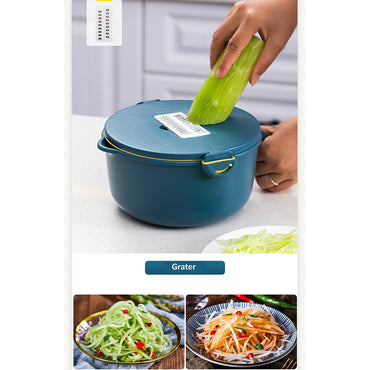 **NET**Multifunction Adjustable Vegetable Cutter with Drain Basket 9 in 1